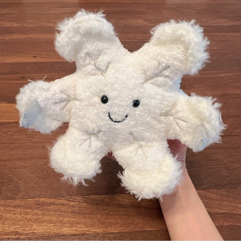 Snowflake Plush Stuffed Toy Kawaii Winter Decor Cute Soft Collectible Gift New